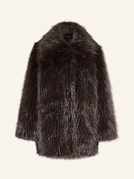 Selected Femme Płaszcz Ze Sztucznego Futra braun