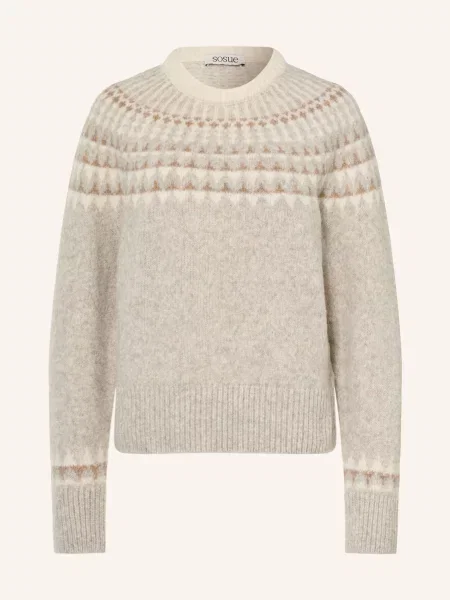 Sosue Sweter grau beżowy
