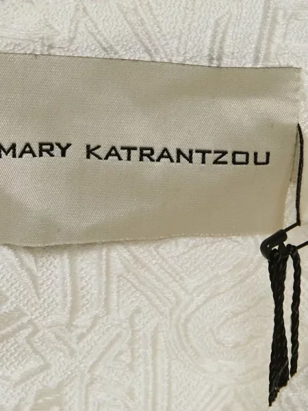 Vestă Mary Katrantzou din jacard alb