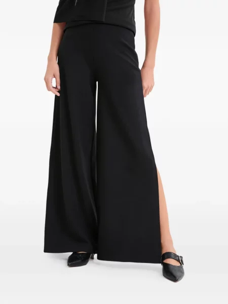 Pantaloni Marcella cu crăpătură negru