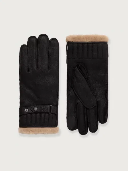 Barbour rukavice pánske kožené hnedá