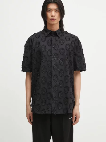 Сорочка Daily Paper Trophy Shield Ss Shirt relaxed класичний комір чорний