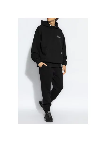 Lniana bluza z kapturem Represent czarna