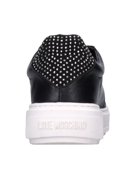 Sneakersy Love Moschino skórzane czarne
