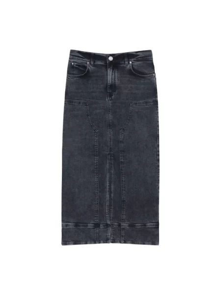 Długa spódnica jeansowa Pinko szara