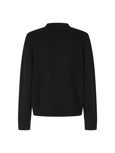 Sweter Iro wełniany z dekoltem w serek czarny