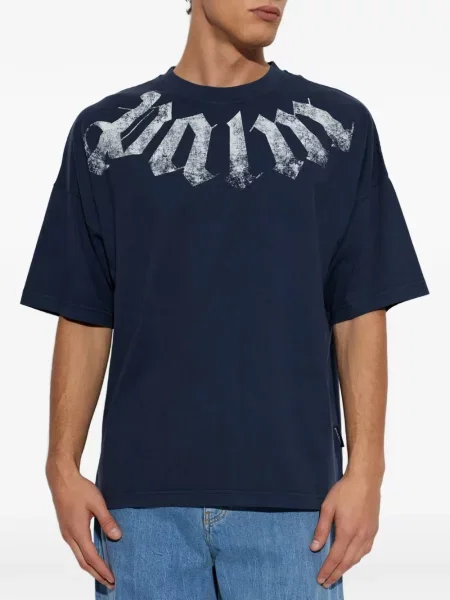 Tricou Palm Angels cu imagine albastru