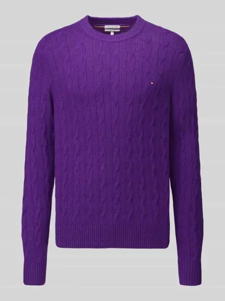 Sweter o kroju regular fit z czystej wełny owczej Tommy Hilfiger