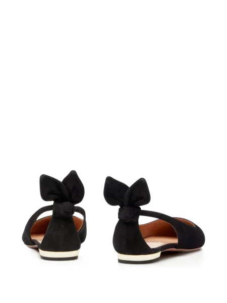 Μπαλαρίνες Aquazzura με φιόγκο γραβάτες μαύρο
