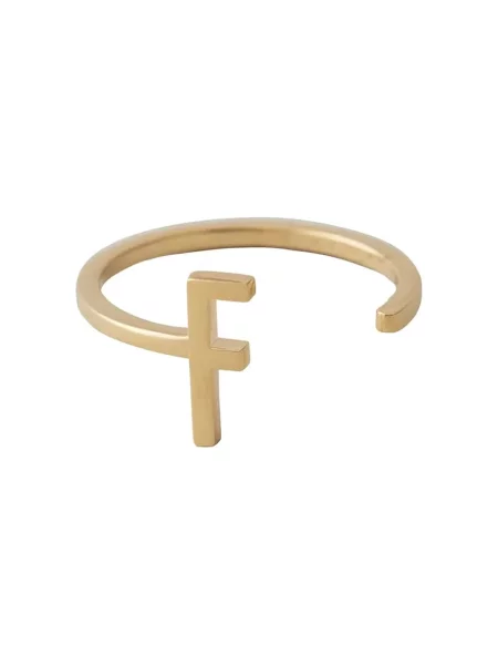 Pozlacený stříbrný prsten Design Letters