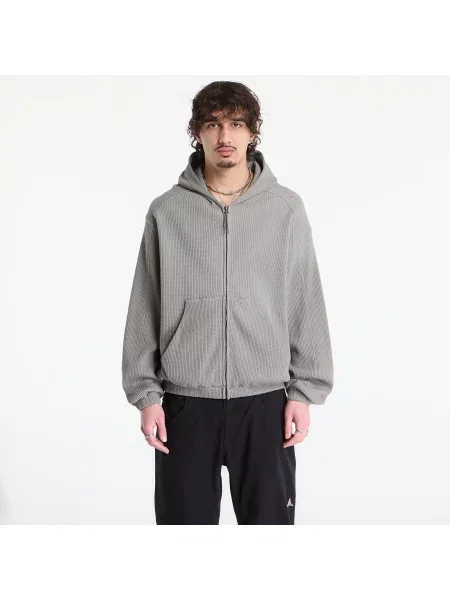 Sweatshirt ROA Bee Sun Faded Organic Waffle Up Hoodie Grey S siva