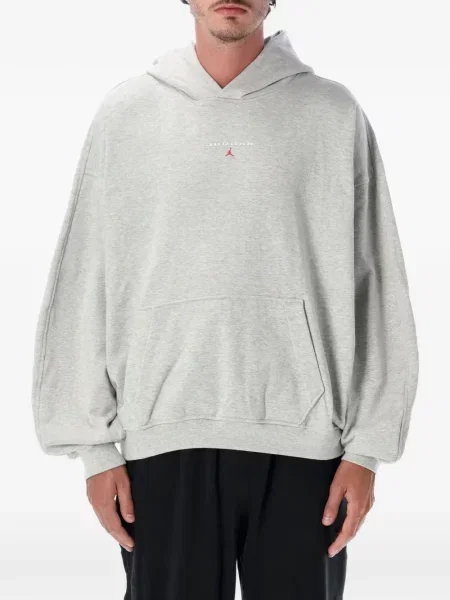 Hanorac cu glugă Jordan din fleece gri