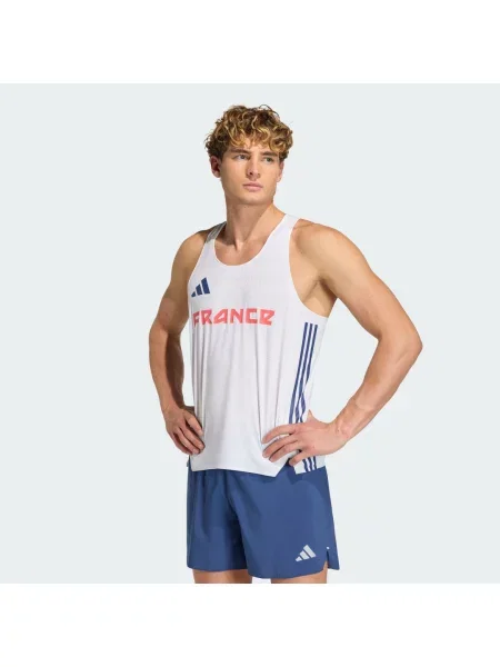Koszulka bez rękawów adizero™ Training Francja biała