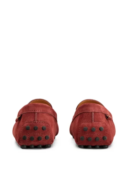 Pantofi loafer Tod's din piele de căprioară roșu
