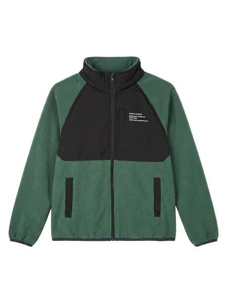 Gyerek fleece melegítő felső Name It zöld