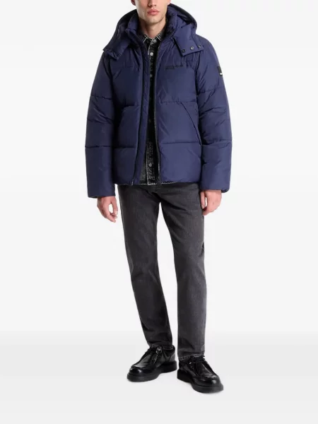 Traper jakna Karl Lagerfeld Jeans s kapuljačom plava