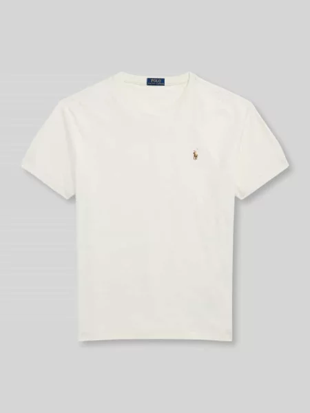 T-shirt o kroju regular fit z czystej bawełny Polo Ralph Lauren biała