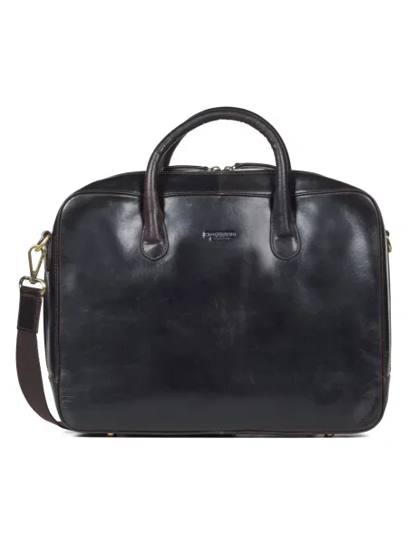 Torba na laptopa Howard London skórzana brązowa