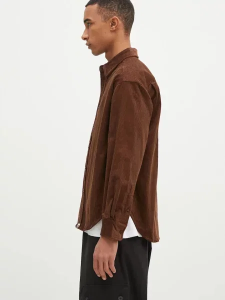 A Bathing Ape Πουκάμισο κοτλέ One Point Corduroy Longsleeve καφέ