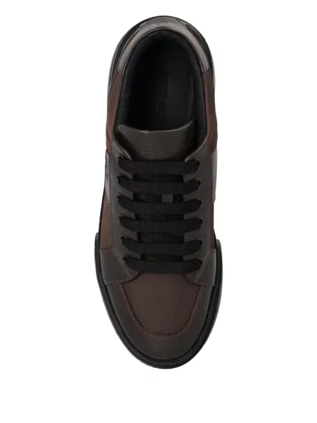 Sneakerși Giorgio Armani din piele maro
