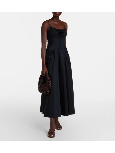 Rochie midi Staud din poplin negru