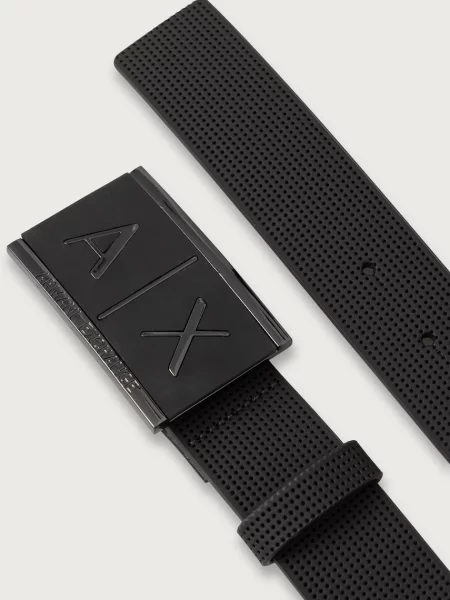 Armani Exchange curea pentru bărbați din piele gri