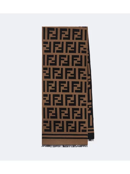 Fular Fendi de lână maro