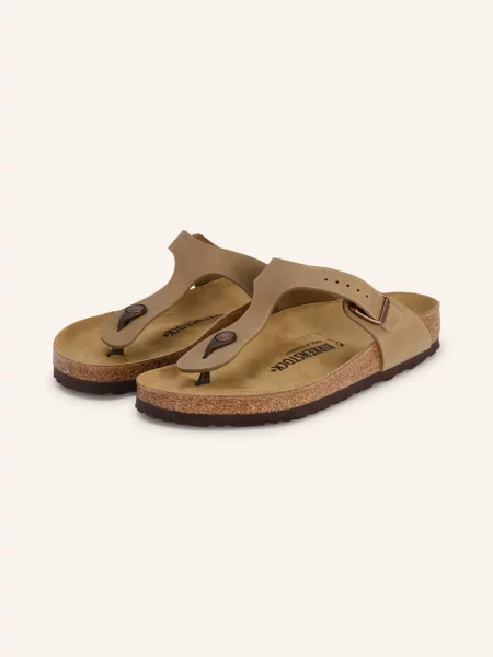 Kožené pantofle Birkenstock hnědé