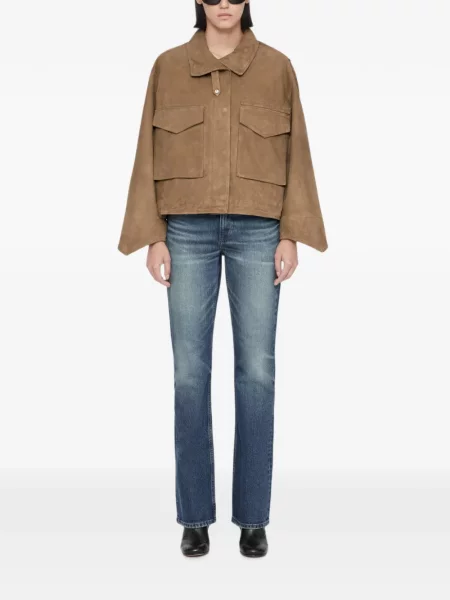 Велурено яке Allsaints кафяво
