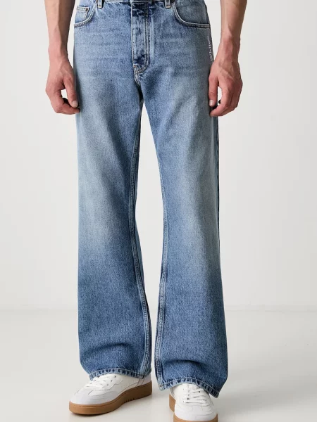 Off-White Half Arrow blugi relaxed fit pentru bărbați alb