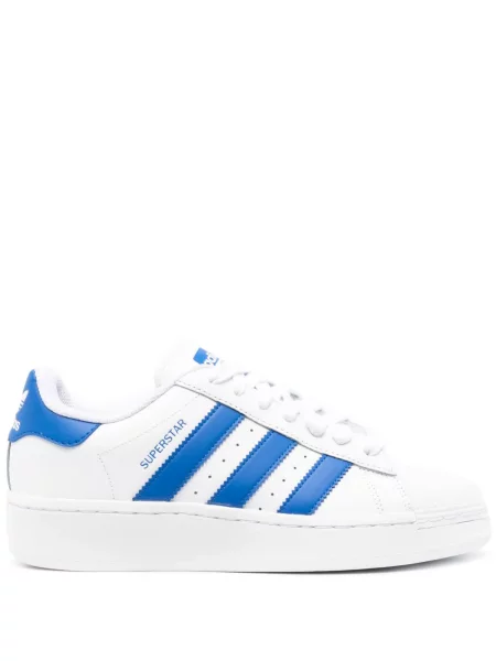 Sneakerși Adidas Superstar cu șireturi din dantelă alb