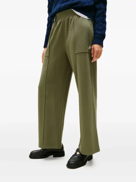 Pantaloni Tommy Hilfiger cu broderie verde