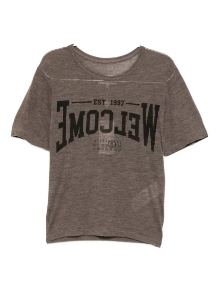 Tricou Mm6 Maison Margiela de lână maro