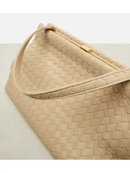 Geantă Bottega Veneta din piele bej