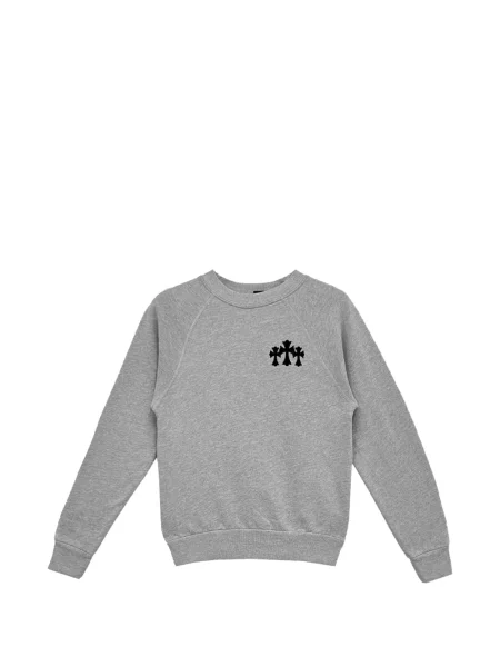 Pulover Chrome Hearts cu imagine cu motiv cu inimi gri
