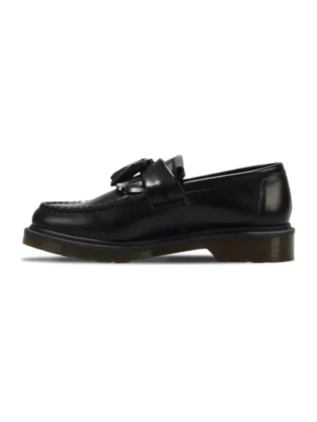 Półbuty Dr. Martens skórzane z frędzli czarne