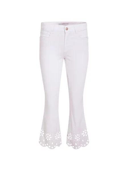 Blugi evazați Mac Jeans evazate alb