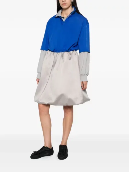 Fusta mini Lii din satin gri