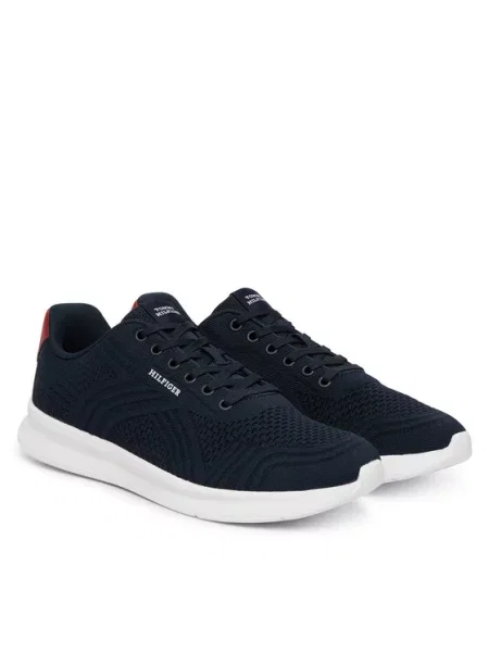 TOMMY HILFIGER Niske tenisice mornarsko plava / klasično crvena bijela