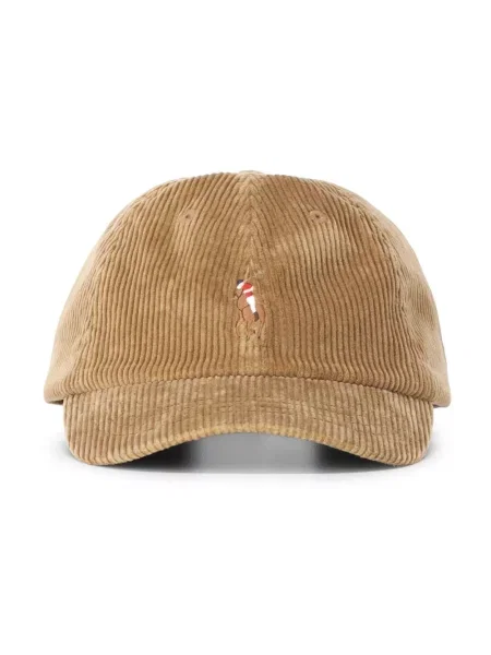 Czapka z daszkiem z wyhaftowanym logo Polo Ralph Lauren brązowa