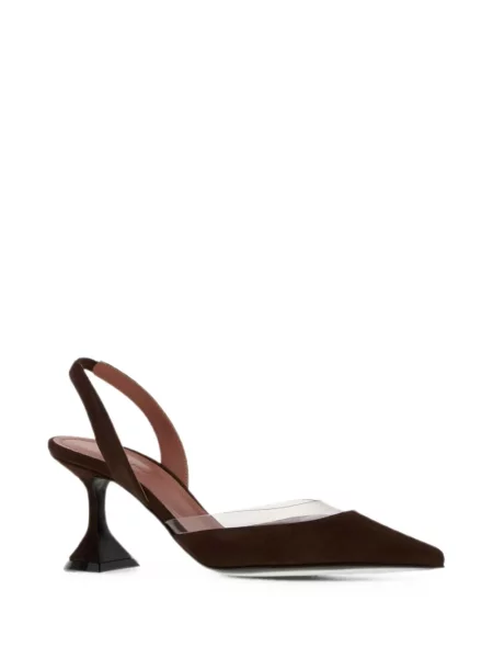 Pantofi cu toc Amina Muaddi slingback alb