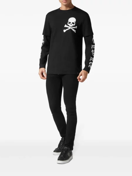 Tričko Philipp Plein s potiskem černé