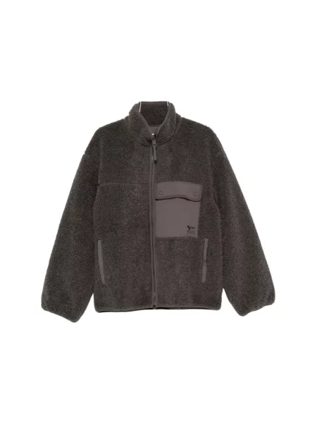 Kurtka Maison Kitsune polarowa szara