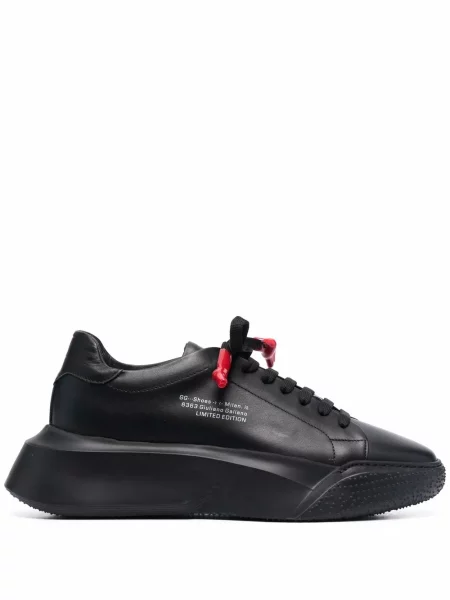 Кожени маратонки Giuliano Galiano с връзки черно