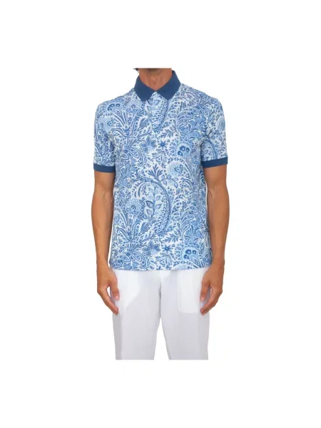 Koszulka polo Etro niebieska