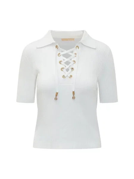 Polo Michael Kors ze ściągaczem białe