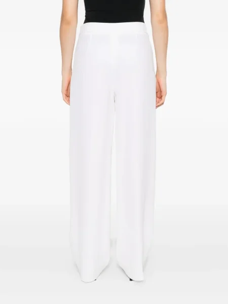 Pantaloni Giorgio Armani de mătase alb