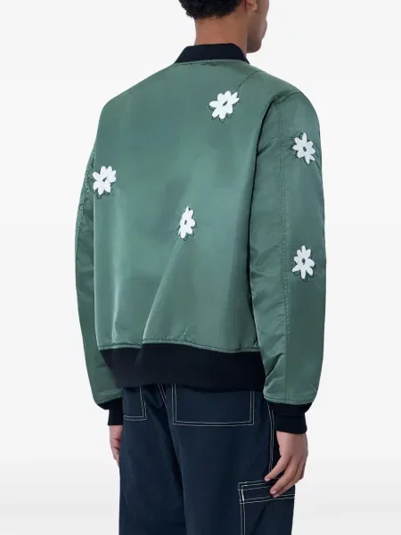 Geacă bomber Nòmarythm Textile cu model floral verde