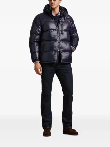 Portofel Polo Ralph Lauren din piele cu dungi cu glugă verde