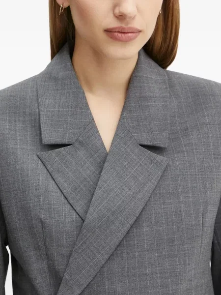 Marynarka Herskind w paski dwurzędowa szara